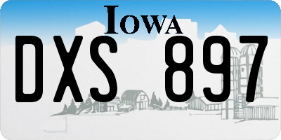 IA license plate DXS897