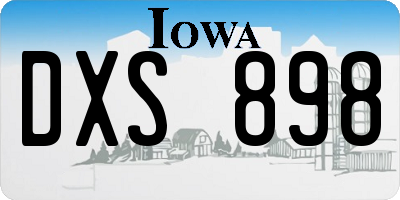 IA license plate DXS898