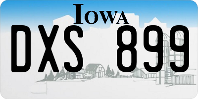 IA license plate DXS899