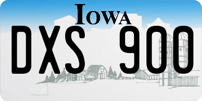 IA license plate DXS900