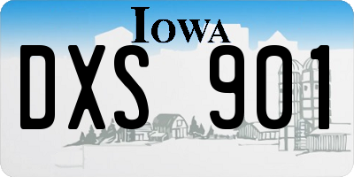 IA license plate DXS901