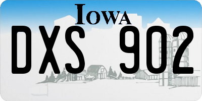 IA license plate DXS902