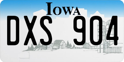 IA license plate DXS904