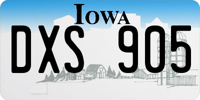 IA license plate DXS905