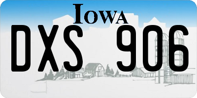 IA license plate DXS906