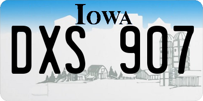 IA license plate DXS907