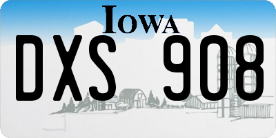 IA license plate DXS908