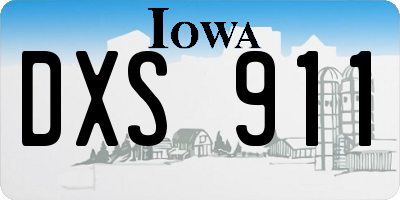 IA license plate DXS911