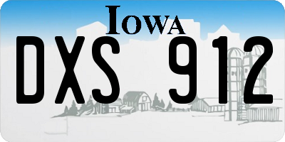 IA license plate DXS912