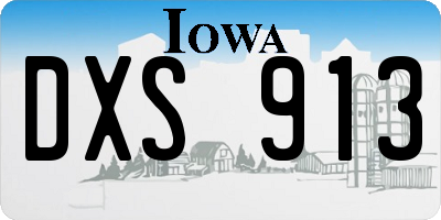 IA license plate DXS913