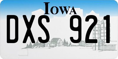 IA license plate DXS921
