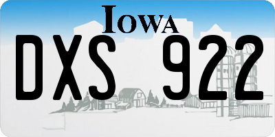 IA license plate DXS922