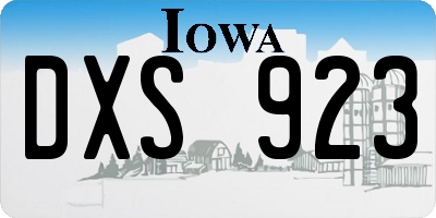 IA license plate DXS923