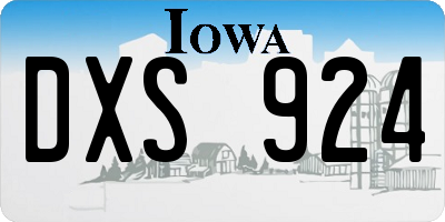 IA license plate DXS924