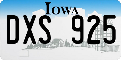 IA license plate DXS925