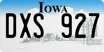 IA license plate DXS927