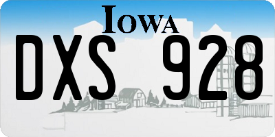 IA license plate DXS928