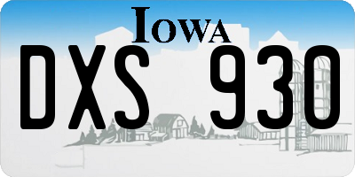 IA license plate DXS930