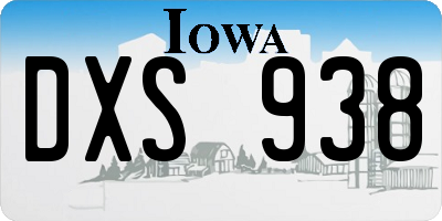 IA license plate DXS938