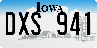 IA license plate DXS941