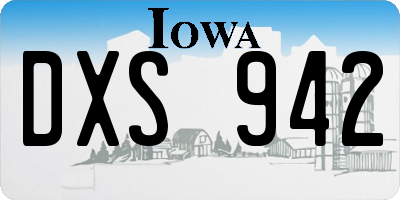 IA license plate DXS942