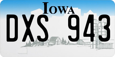 IA license plate DXS943