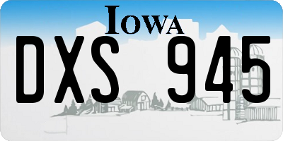 IA license plate DXS945