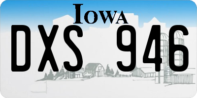 IA license plate DXS946