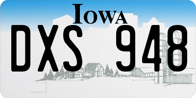 IA license plate DXS948