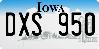 IA license plate DXS950