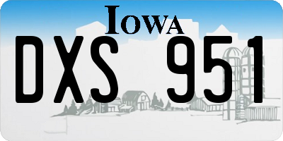 IA license plate DXS951