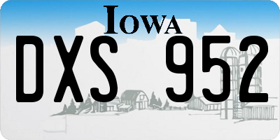 IA license plate DXS952