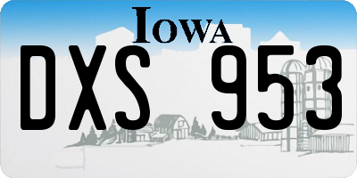 IA license plate DXS953