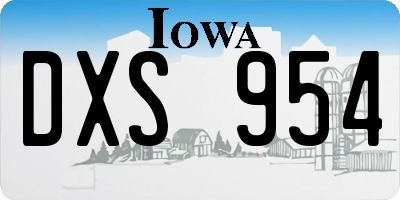 IA license plate DXS954