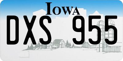 IA license plate DXS955