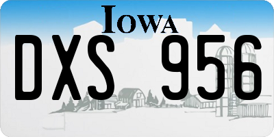 IA license plate DXS956