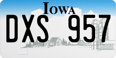 IA license plate DXS957