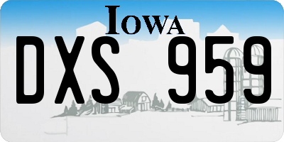 IA license plate DXS959