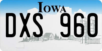 IA license plate DXS960