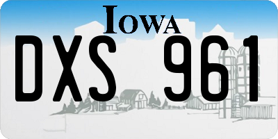 IA license plate DXS961