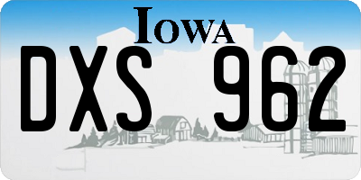 IA license plate DXS962