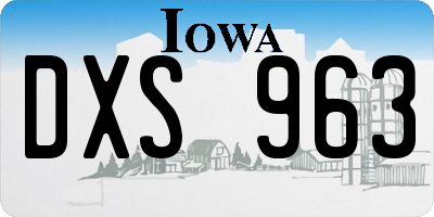 IA license plate DXS963