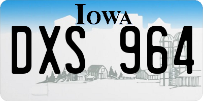 IA license plate DXS964