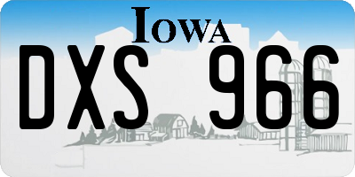 IA license plate DXS966