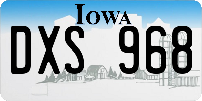 IA license plate DXS968