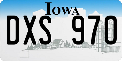 IA license plate DXS970