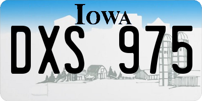 IA license plate DXS975