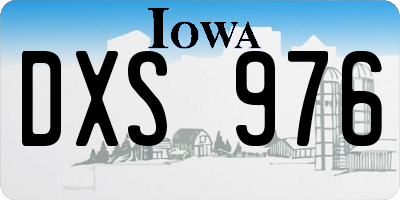 IA license plate DXS976