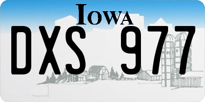 IA license plate DXS977