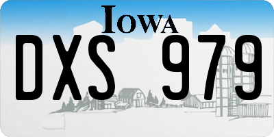 IA license plate DXS979